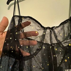 Sheer black starry dress